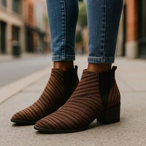 Cato | Tiger Stripe Fur Ankle Bootie Various Sizes Available